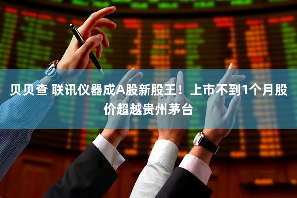 贝贝查 联讯仪器成A股新股王！上市不到1个月股价超越贵州茅台